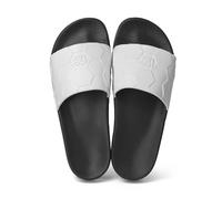 ICONIX Ciabatta Sportiva Uomo - Scegli la Tua Squadra del Cuore in Bianco-Nera, Nero-Azzurro e Rosso-Nero! (Bianco Nero, Sistema Taglie Calzature EU, Adulto, Uomo, Numero, Media, 40)