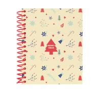 ICONOS MERRY XMAS - Notebook 120 Sheets A6, Hard Cover, Ideal for Children of Di