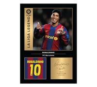 Icons Wall Art Foto stampata di Ronaldinho Barcelona Legends, formato A4, idea regalo per i fan del Barca, riproduzione digitale, senza cornice