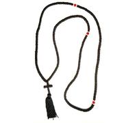IconsGr Handmade Blessed Cristiana ortodossa Greca Komboskoini Preghiera Corda Nodi 300 Pentant Nero