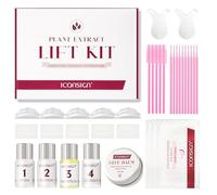 ICONSIGN Aggiornamento 2 in 1 Kit permanente per ciglia con estratto vegetale e kit di laminazione per sopracciglia con lozione permanente ipoallergenica ad alta capacità per risultati di qualità