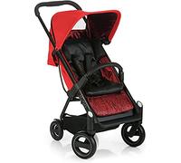 ICOO Acrobat Passeggino Leggero e Compatto Fino a 18 kg, da 0 Mesi con Posizione Nanna, Maniglione Regolabile in Altezza, Riflettori - Rooso/Nero