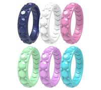 icooci Confezione da 10/6/4 anelli in silicone da donna, sottili e impilabili, anelli di fidanzamento in gomma, collezione Diamonds