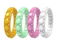 icooci Confezione da 10/6/4 anelli in silicone da donna, sottili e impilabili, anelli di fidanzamento in gomma, collezione Diamonds