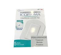 Icopiuma Compresse Adesive Ipoallergeniche - Medicazione sterile per le ferite, 5 pezzi da 10x15 cm