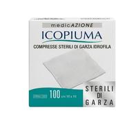 Icopiuma Compresse sterili di garza idrofila 10x10 cm, 100 garze