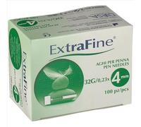 Icopiuma ExtraFine - Aghi Per Penna Da Insulina G32 0,23 x 4 mm, 100 Pezzi
