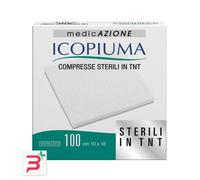 ICOPIUMA GARZA COMPRESSA IN TESSUTO NON TESSUTO ADESIVA 10X10 CM 100 PEZZI