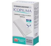 Icopiuma Garza Compresse Sterili 18 x 40 cm 12 Pezzi 4x12 pz Compresse
