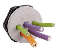 Icotek 43760 KEL-DPZ 63/9 Piastra passacavo Ø (max.) 22.2 mm Poliammide, Gomma