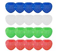iCovalescent 20 Pezzi Setaccio per Orinatoio e Deodorante, Filtro Orinatoio A Forma di Cuore, Orinatoio Schermo per Bagni Servizi Igienici Uffici Ristoranti(5 Verdi, 5 Blu, 5 Bianchi, 5 Rossi)