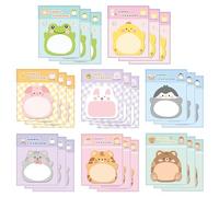 iCovalescent 24 Pcs Cute Sticky Notes, Mini Note Adesive, 480 Fogli Mini Note Adesive Animali Carini Regali per Studenti Bambini, Regalini Festa Compleanno