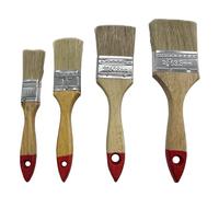 iCovalescent 4 PCS Pennello di verniciatura, Pennello Set con manico in legno, Indicato per Smalti e Vernici, Muri, Legno, Ferro(Larghezza 1/1.5/2/2.5 pollice)
