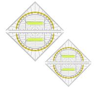 iCovalescent 4 Pezzi Geometria Triangolo, con Manico Rimovibile, Geometria di Triangolo in Plastica Trasparente, Adatto per Studente Ufficio Designer Pittura(16cm, Giallo)