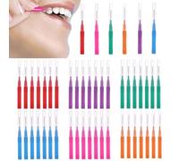 iCovalescent 48 Pezzi Scovolino Denti, Filo Interdentale, scovolini Per Pulizia Denti con Coperchio, Scovolino Interdentale Per L'Igiene Lnterdentale Mantenimento Della Salute Orale