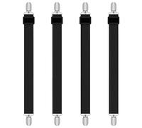 iCovalescent 8 Pezzi Elastici per Lenzuola, Clip Lenzuola Bretelle Regolabili Elastici per Materasso, ASSE da Stiro O Divano ECC(Bianco, 30cm-130cm)