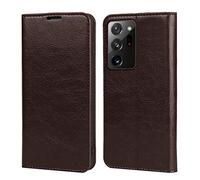 iCoverCase - Custodia a portafoglio in pelle per Samsung Galaxy Note 20 Ultra 5G, sottile, con supporto e scomparti per carte di credito, colore: Marrone