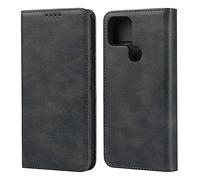 iCoverCase - Custodia a portafoglio per Google Pixel 5a 5G, con supporto per carte di credito, in pelle PU, con funzione cavalletto, colore: grigio scuro