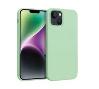ICOVERI Custodia in silicone per iPhone 14, colore menta. Cover iPhone antiurto Antiscivolo Microfibra interna. Morbido al tatto.