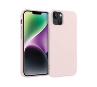 ICOVERI Custodia silicone iPhone 14 colore rosa. Cover iPhone antiurto Antiscivolo Microfibra interna. Morbido al tatto.