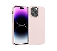 ICOVERI Custodia silicone iPhone 14 Pro MAX colore rosa. Cover iPhone antiurto Antiscivolo Microfibra interna. Morbido al tatto.