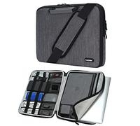 iCozzier 13-13.3 Pollici Borsa a Tracolla Portatile Accessori elettronici Organizer Messenger Custodia da Trasporto Custodia Protettiva per Laptop con Tracolla - Grigio