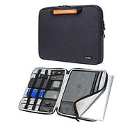 iCozzier 15-15.6 Pollici Borsa Maniglia Accessori elettronici Tracolla per Laptop Custodia Protettiva per 15" MacBook Air/MacBook PRO-Black