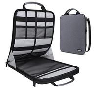 iCozzier Borsa a tracolla per laptop, tablet da 13-13,3 pollici, stile orizzontale e verticale, con manico e tracolla rimovibile per Macbook/Notebook/11 iPad Pro 2020 da 13,3", Grigio, Large