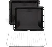 ICQN Set 2 Leccarde Smaltate 46x37x3 cm + G Set doppio con griglia 460x370x30 mm