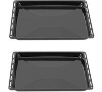 ICQN Set 2 Leccarde Smaltate per Forno 45,5x37,5x3cm, Compatibile con Bosch, Siemens, Constructa, 2 Teglie 30mm