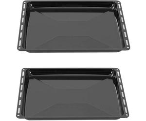 ICQN Set 2 Leccarde Smaltate per Forno 45,5x37,5x3cm, Compatibile con Bosch, Siemens, Constructa, 2 Teglie 30mm