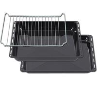 ICQN Set di 2 teglie smaltate, adatte per Whirlpool, Ignis, Bauknecht, Indesit, Algor, Neckermann, Lloyds, 44,5 x 37,5 cm