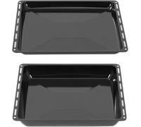 ICQN Set Teglie Smaltate per Forno 46,5x37,5 cm - 30 mm + 60 mm, Compatibile con Siemens e Bosch