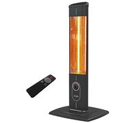 ICQN Stufa a infrarossi con telecomando | 2300 Watt | Potente riscaldamento carbonio | Per uso interno ed esterno | Per terazza | Base stabile | Display digital