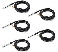 ICQUANZX 5PCS Termometro termocoppia sensore sonda di Temperatura Impermeabile 1M con Cavo Termico di Resistenza al Calore