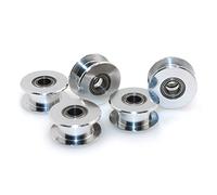 ICQUANZX Puleggia tendicinghia GT2 20 Senza Denti 5mm Foro 6mm Larghezza puleggia Ruota dentata in Alluminio per Stampante 3D (Confezione da 5 Pezzi)