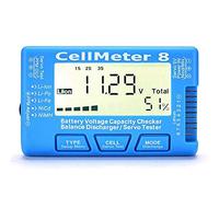ICQUANZX RC 8 Digital Battery Checker Checker Servo Tester Retroilluminazione LCD per LiPo Life Li-ion NiMH Nicd