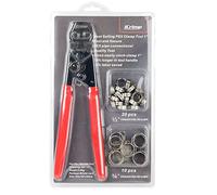 iCrimp PEX - Pinza crimpatrice per morsetti in acciaio inossidabile da 3/8" a 1" con 20 pezzi da 1/2" e 10 morsetti SS PEX