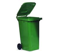 BIDONE CONTENITORE PATTUMIERA IMMONDIZIA RUOTE COPERCHIO LT 120 VERDE (19450)