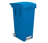 Bidone "bigtata" con ruote e pedale lt.80 - cm.39x50x81h. - blu 1 pezzi Ics