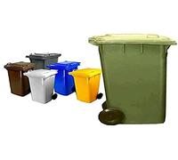 Bidone immondizia green 120 + ruote ics marrone lt 120 cm 55x50 h.cm 94 Ics