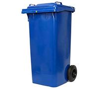 PATTUMIERA BIDONE CARRELLATO RACCOLTA DIFFERENZIATA LT.120 CON RUOTE BLU