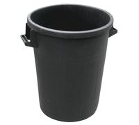 Bidone per rifiuti in pvc 75 lt Ø cm 44x63 h sovrapponibile senza coperchio nero