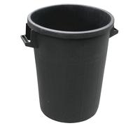 CIS Bidone portarifiuti in plastica con manici Nero 50 L Ø41 H49 cm