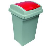 ICS BIDONE RECYCLING PER DIFFERENZIATA Lt. 50 - cm. 43x39x68h col. Verde/Grigio