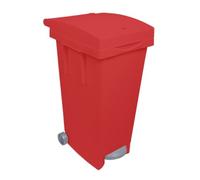 Ics Big Tata Bidone immondizia carrellato, rosso, 38 x 50 x 80 cm