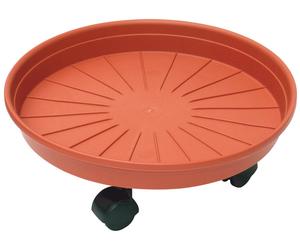 ICS SOTTOVASO TONDO MARGHERITA CON RUOTE cm. 45 (Ø) x 7 h