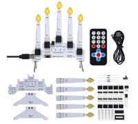 ICSTATION - Kit di 5 candele per esercizi di saldatura, kit di apprendimento con 10 modalità di illuminazione, telecomando, luce LED, progetto di saldatura per principianti, educazione STEM,