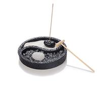 ICT Giardino Zen Yin Yang Taiji Portacandelina Bruciatore per Incenso Decorazione Asiatica
