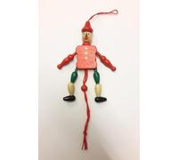 ICT SET 12 PEZZI BURATTINO PICCOLO IN LEGNO E SPAGO PINOCCHIO IDEA REGALO BOMBONIERA